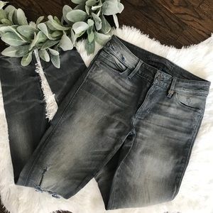 Guess Curve X Gray Distressed Skinny Jean